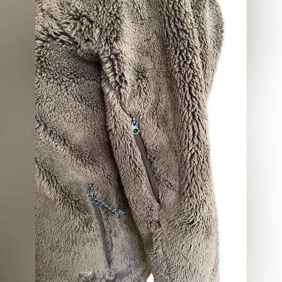 Mountain Hardwear Teddy Fleece Full Zip Jacket Women's Size XS Brown WindStopper - Picture 5 of 8